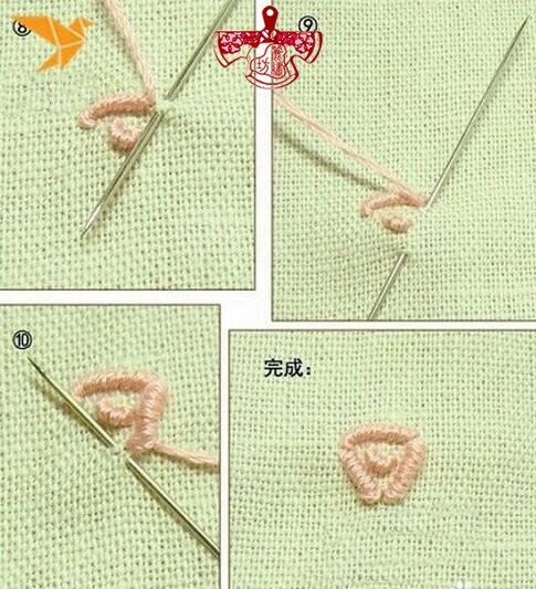 卷針刺繡方法