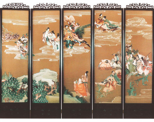 中國(guó)屏風(fēng)工藝刺繡加工